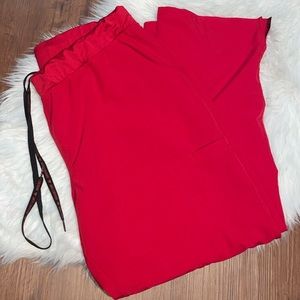 Red Med Couture Scrub Pants